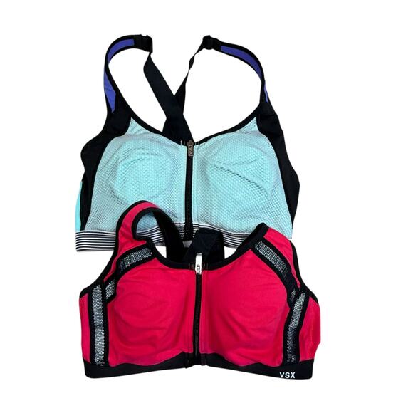 VSX Sexy Sport Activewear Collection Front Zip Sports Bra bundle 34B - Picture 2 of 8